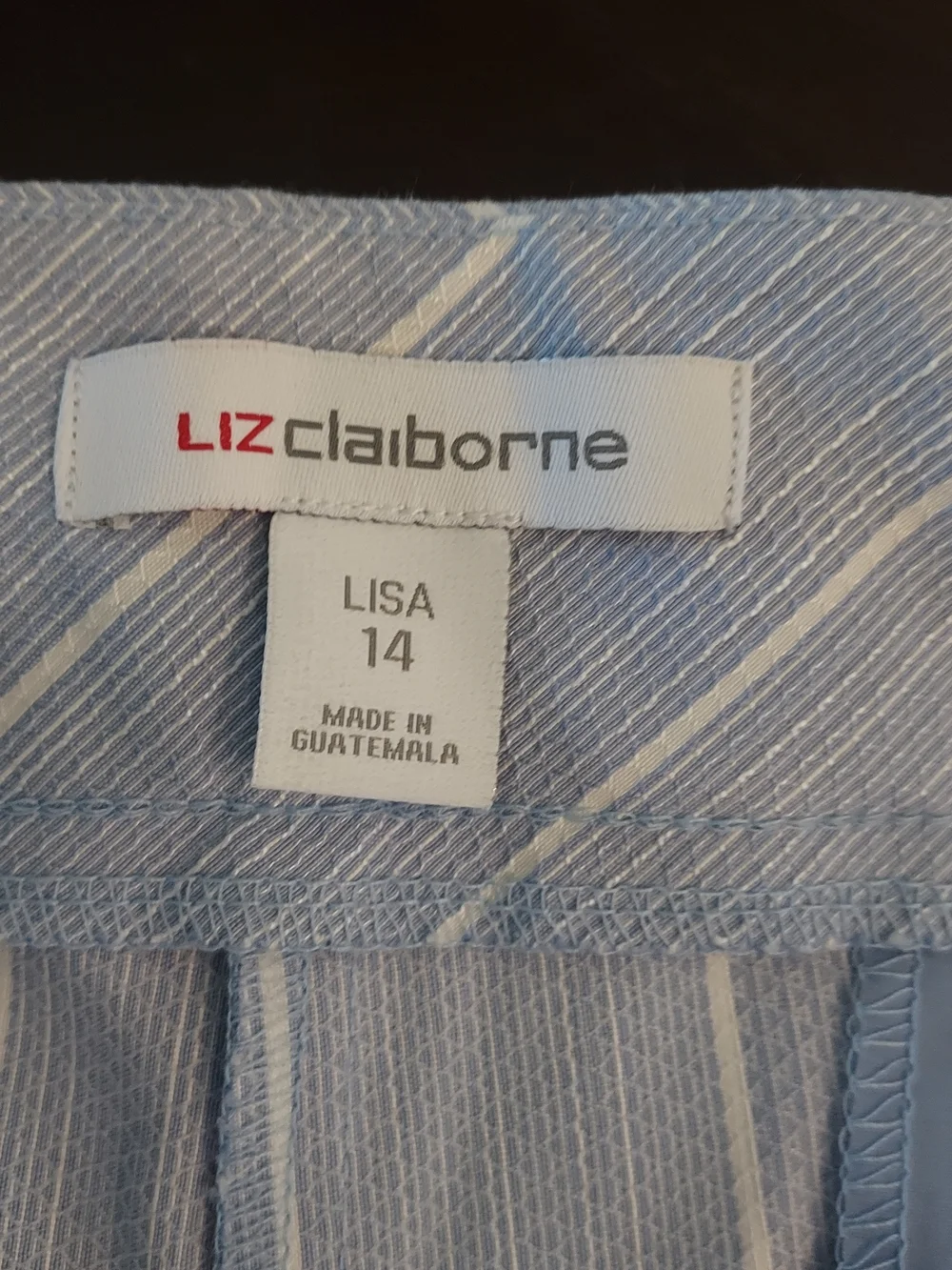 Claiborne Light Blue Pinstripe Wide-Leg Pants - Picture 5 of 13